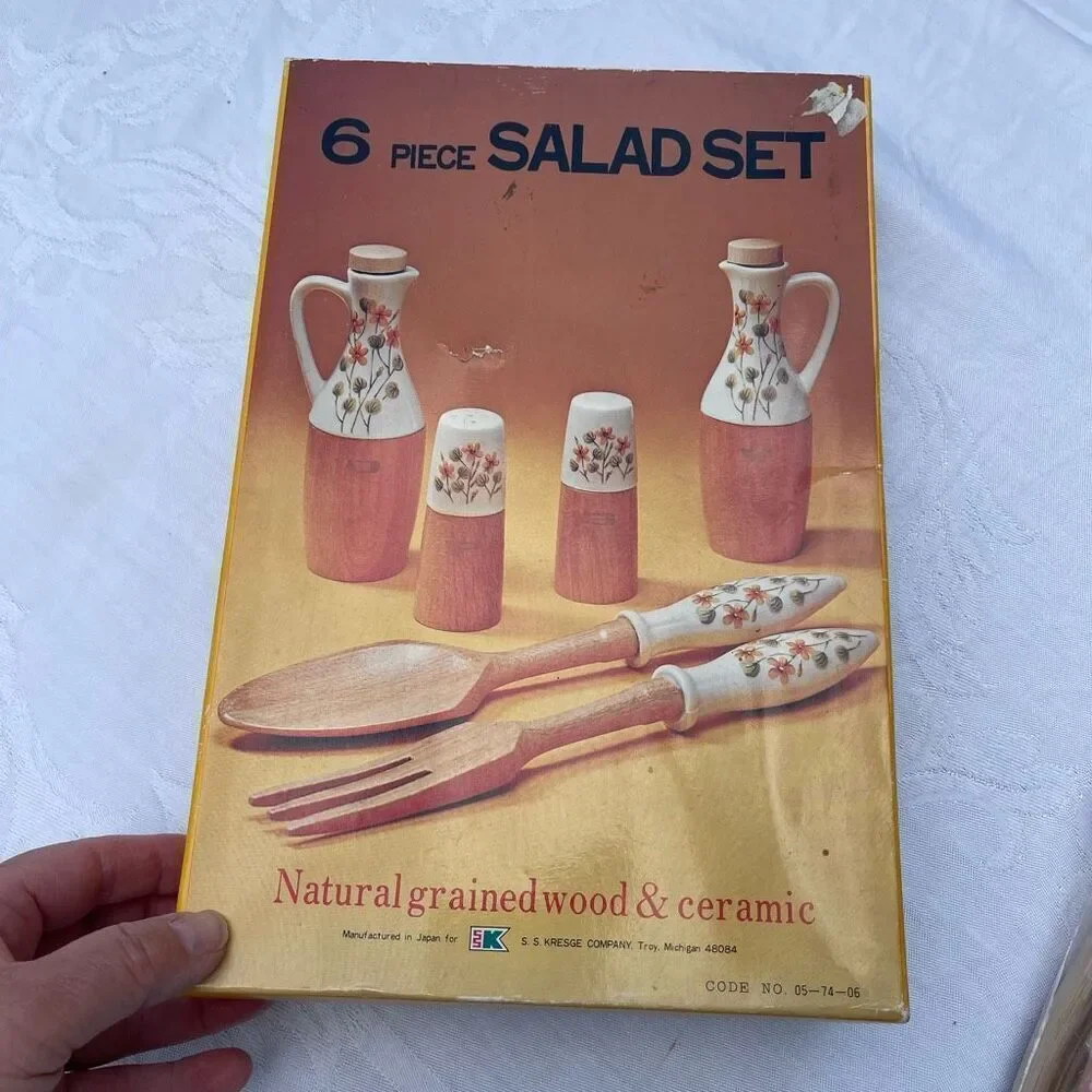 Vintage 1970’s 6 piece salad set S.S.Kresge Co. in Japan.